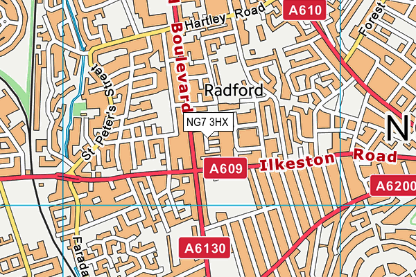 NG7 3HX map - OS VectorMap District (Ordnance Survey) NG7 3HX map - OS VectorMap District (Ordnance Survey)