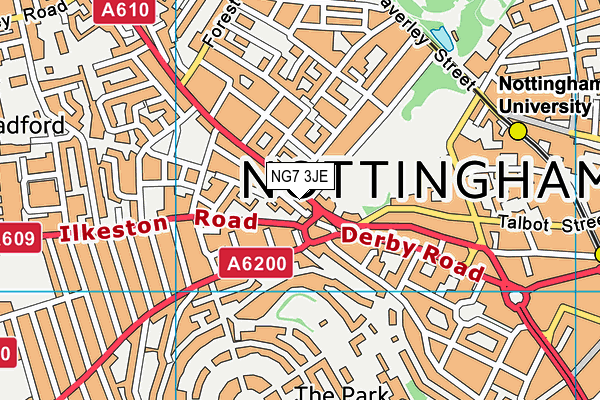 NG7 3JE map - OS VectorMap District (Ordnance Survey) NG7 3JE map - OS VectorMap District (Ordnance Survey)