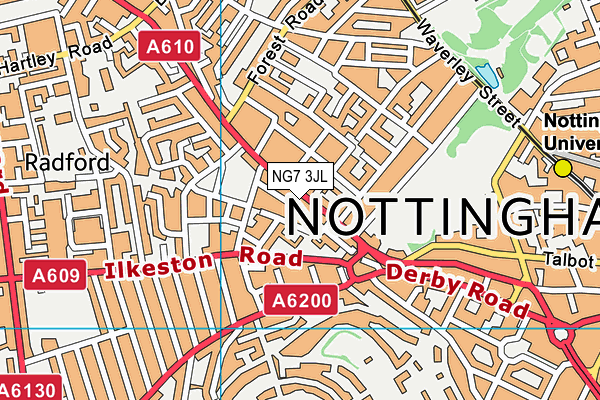NG7 3JL map - OS VectorMap District (Ordnance Survey) NG7 3JL map - OS VectorMap District (Ordnance Survey)