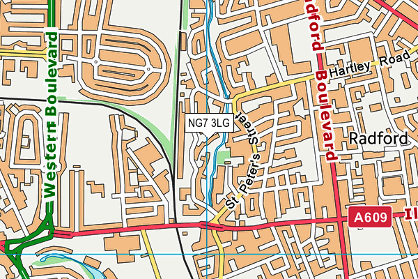 NG7 3LG map - OS VectorMap District (Ordnance Survey) NG7 3LG map - OS VectorMap District (Ordnance Survey)