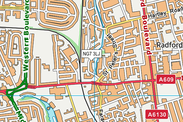 NG7 3LJ map - OS VectorMap District (Ordnance Survey) NG7 3LJ map - OS VectorMap District (Ordnance Survey)