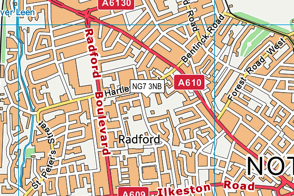 NG7 3NB map - OS VectorMap District (Ordnance Survey) NG7 3NB map - OS VectorMap District (Ordnance Survey)