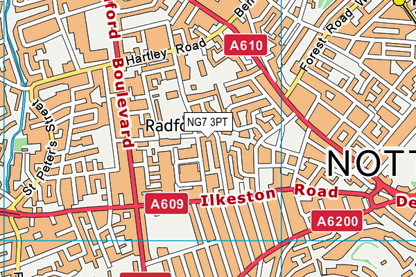 NG7 3PT map - OS VectorMap District (Ordnance Survey) NG7 3PT map - OS VectorMap District (Ordnance Survey)