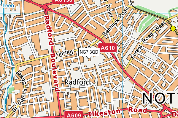 NG7 3QD map - OS VectorMap District (Ordnance Survey) NG7 3QD map - OS VectorMap District (Ordnance Survey)
