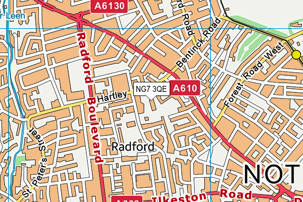 NG7 3QE map - OS VectorMap District (Ordnance Survey) NG7 3QE map - OS VectorMap District (Ordnance Survey)