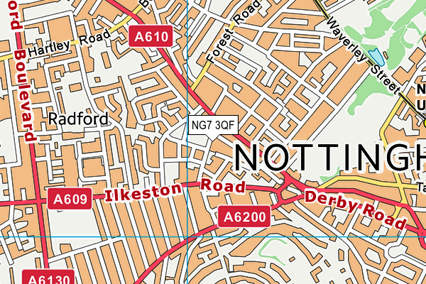 NG7 3QF map - OS VectorMap District (Ordnance Survey) NG7 3QF map - OS VectorMap District (Ordnance Survey)
