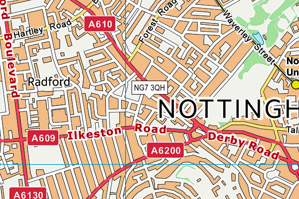 NG7 3QH map - OS VectorMap District (Ordnance Survey) NG7 3QH map - OS VectorMap District (Ordnance Survey)