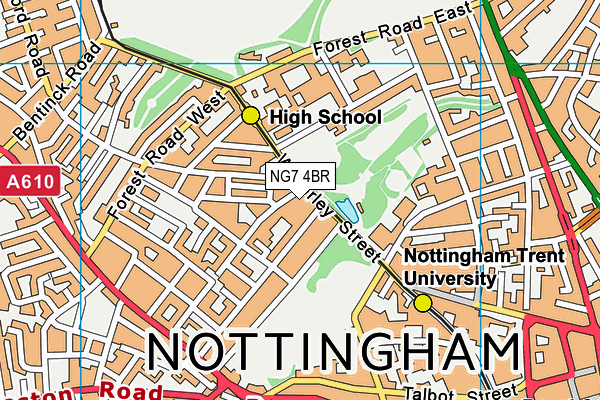 NG7 4BR map - OS VectorMap District (Ordnance Survey) NG7 4BR map - OS VectorMap District (Ordnance Survey)