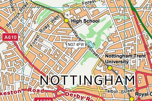 NG7 4FW map - OS VectorMap District (Ordnance Survey) NG7 4FW map - OS VectorMap District (Ordnance Survey)