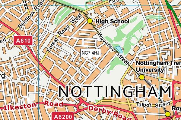 NG7 4HJ map - OS VectorMap District (Ordnance Survey) NG7 4HJ map - OS VectorMap District (Ordnance Survey)