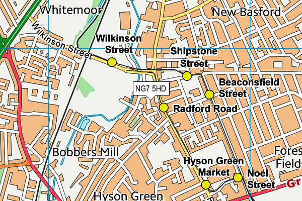 NG7 5HD map - OS VectorMap District (Ordnance Survey) NG7 5HD map - OS VectorMap District (Ordnance Survey)