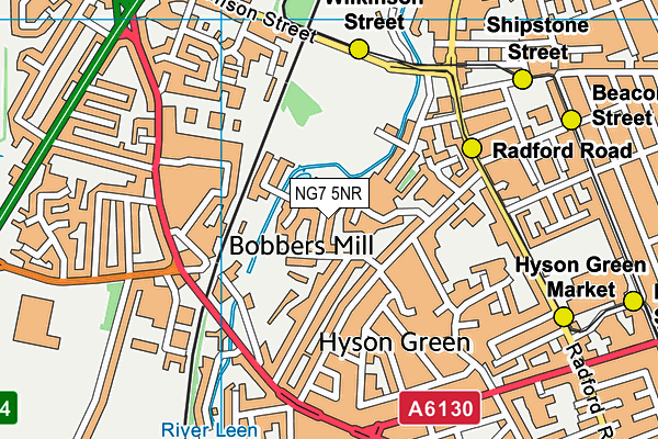 NG7 5NR map - OS VectorMap District (Ordnance Survey) NG7 5NR map - OS VectorMap District (Ordnance Survey)