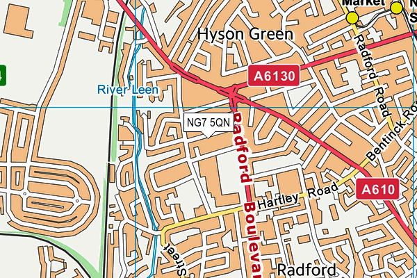 NG7 5QN map - OS VectorMap District (Ordnance Survey) NG7 5QN map - OS VectorMap District (Ordnance Survey)