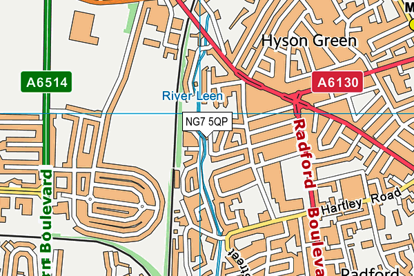 NG7 5QP map - OS VectorMap District (Ordnance Survey) NG7 5QP map - OS VectorMap District (Ordnance Survey)