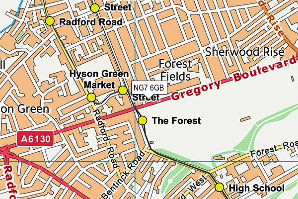 NG7 6GB map - OS VectorMap District (Ordnance Survey) NG7 6GB map - OS VectorMap District (Ordnance Survey)