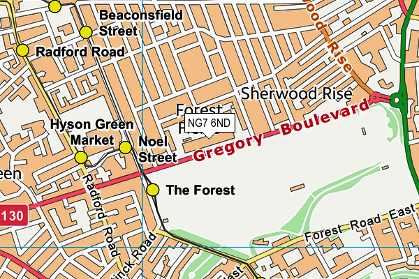 NG7 6ND map - OS VectorMap District (Ordnance Survey) NG7 6ND map - OS VectorMap District (Ordnance Survey)