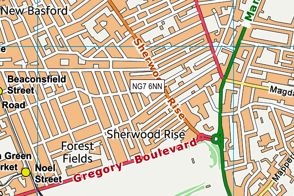 NG7 6NN map - OS VectorMap District (Ordnance Survey) NG7 6NN map - OS VectorMap District (Ordnance Survey)