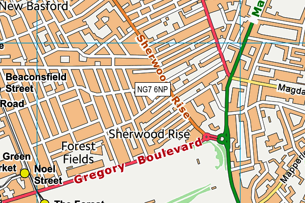 NG7 6NP map - OS VectorMap District (Ordnance Survey) NG7 6NP map - OS VectorMap District (Ordnance Survey)