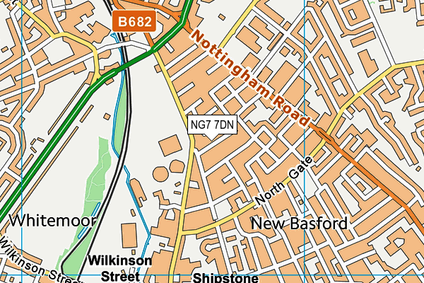 NG7 7DN map - OS VectorMap District (Ordnance Survey) NG7 7DN map - OS VectorMap District (Ordnance Survey)