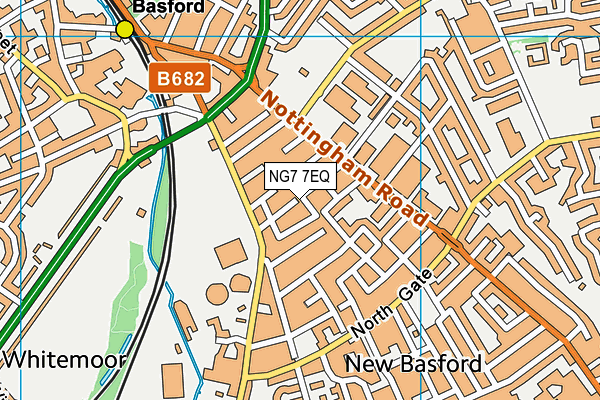NG7 7EQ map - OS VectorMap District (Ordnance Survey) NG7 7EQ map - OS VectorMap District (Ordnance Survey)