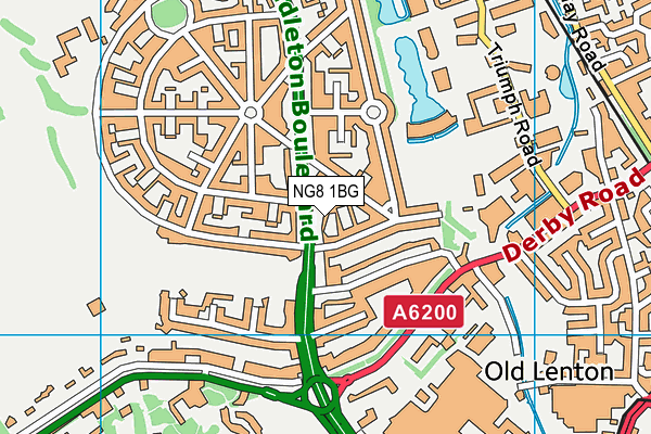 NG8 1BG map - OS VectorMap District (Ordnance Survey) NG8 1BG map - OS VectorMap District (Ordnance Survey)