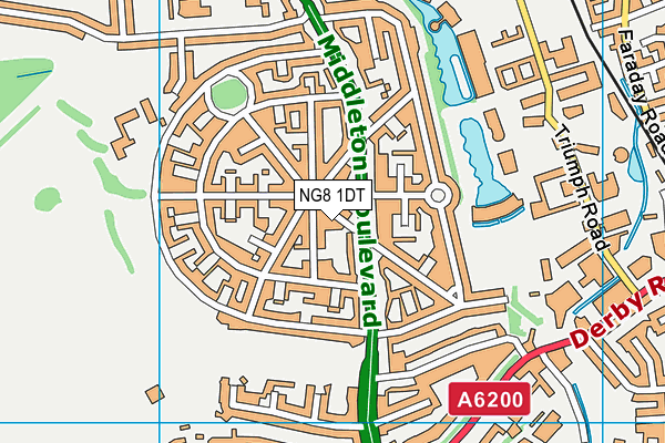 NG8 1DT map - OS VectorMap District (Ordnance Survey) NG8 1DT map - OS VectorMap District (Ordnance Survey)