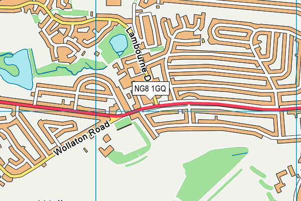 NG8 1GQ map - OS VectorMap District (Ordnance Survey) NG8 1GQ map - OS VectorMap District (Ordnance Survey)