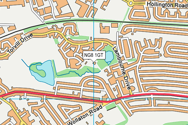NG8 1GT map - OS VectorMap District (Ordnance Survey) NG8 1GT map - OS VectorMap District (Ordnance Survey)