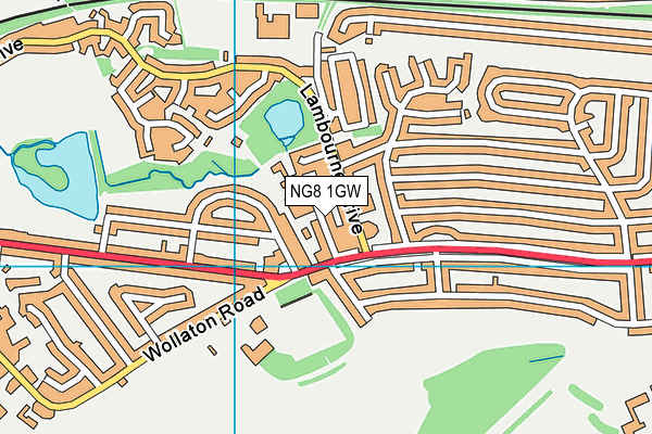 NG8 1GW map - OS VectorMap District (Ordnance Survey) NG8 1GW map - OS VectorMap District (Ordnance Survey)