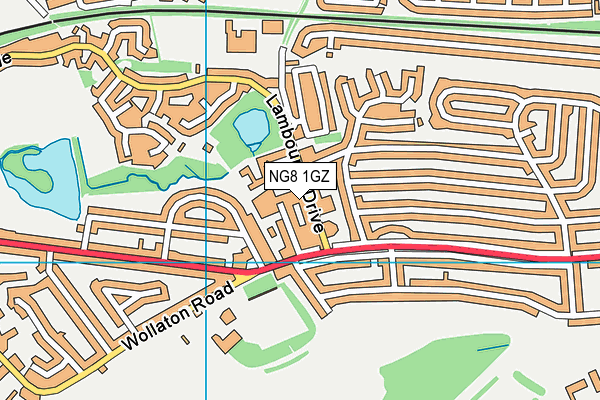 NG8 1GZ map - OS VectorMap District (Ordnance Survey) NG8 1GZ map - OS VectorMap District (Ordnance Survey)