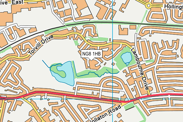 NG8 1HB map - OS VectorMap District (Ordnance Survey) NG8 1HB map - OS VectorMap District (Ordnance Survey)