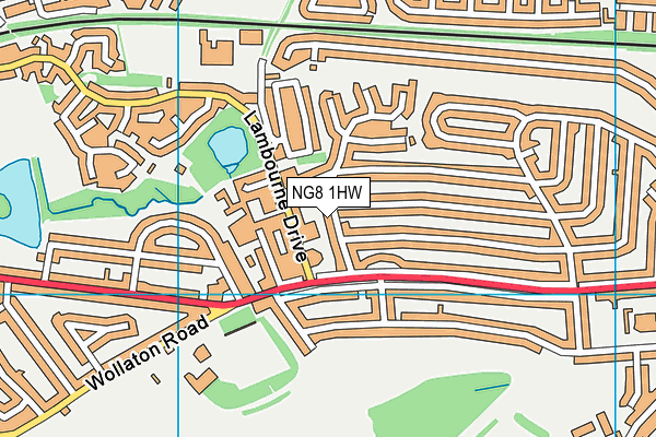 NG8 1HW map - OS VectorMap District (Ordnance Survey) NG8 1HW map - OS VectorMap District (Ordnance Survey)