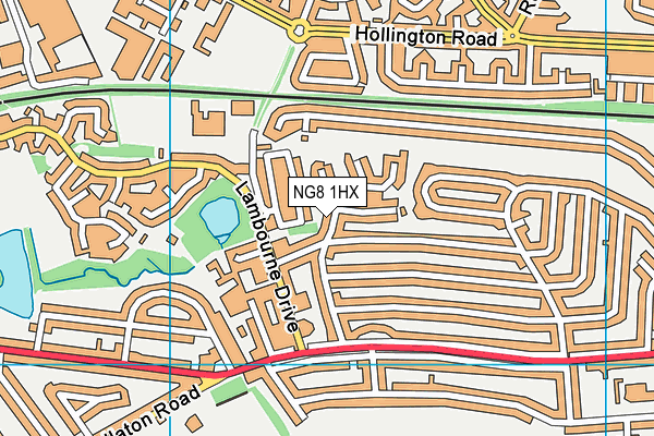 NG8 1HX map - OS VectorMap District (Ordnance Survey) NG8 1HX map - OS VectorMap District (Ordnance Survey)