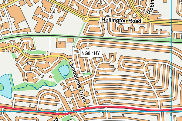 NG8 1HY map - OS VectorMap District (Ordnance Survey) NG8 1HY map - OS VectorMap District (Ordnance Survey)