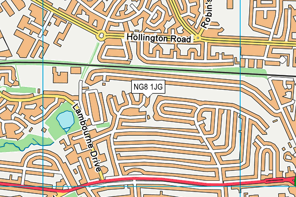 NG8 1JG map - OS VectorMap District (Ordnance Survey) NG8 1JG map - OS VectorMap District (Ordnance Survey)