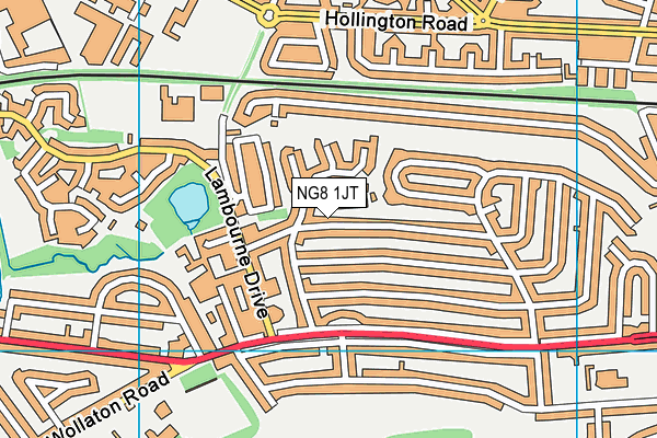 NG8 1JT map - OS VectorMap District (Ordnance Survey) NG8 1JT map - OS VectorMap District (Ordnance Survey)