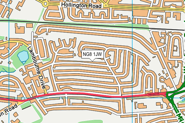 NG8 1JW map - OS VectorMap District (Ordnance Survey) NG8 1JW map - OS VectorMap District (Ordnance Survey)