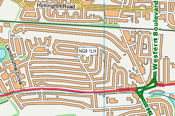 NG8 1LH map - OS VectorMap District (Ordnance Survey) NG8 1LH map - OS VectorMap District (Ordnance Survey)