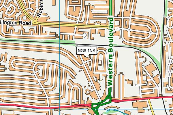 NG8 1NS map - OS VectorMap District (Ordnance Survey) NG8 1NS map - OS VectorMap District (Ordnance Survey)