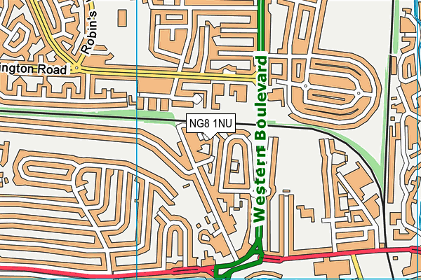 NG8 1NU map - OS VectorMap District (Ordnance Survey) NG8 1NU map - OS VectorMap District (Ordnance Survey)