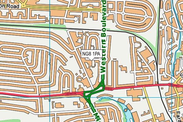 NG8 1PA map - OS VectorMap District (Ordnance Survey) NG8 1PA map - OS VectorMap District (Ordnance Survey)