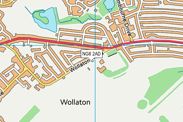 NG8 2AD map - OS VectorMap District (Ordnance Survey) NG8 2AD map - OS VectorMap District (Ordnance Survey)