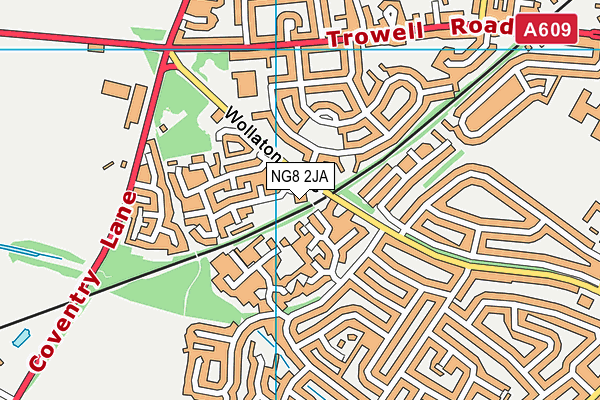 NG8 2JA map - OS VectorMap District (Ordnance Survey) NG8 2JA map - OS VectorMap District (Ordnance Survey)