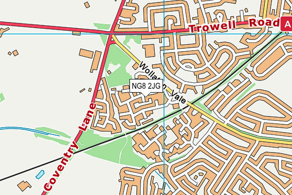 NG8 2JG map - OS VectorMap District (Ordnance Survey) NG8 2JG map - OS VectorMap District (Ordnance Survey)