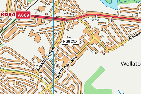 NG8 2NX map - OS VectorMap District (Ordnance Survey) NG8 2NX map - OS VectorMap District (Ordnance Survey)