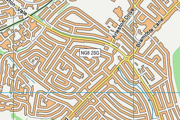 NG8 2SG map - OS VectorMap District (Ordnance Survey) NG8 2SG map - OS VectorMap District (Ordnance Survey)