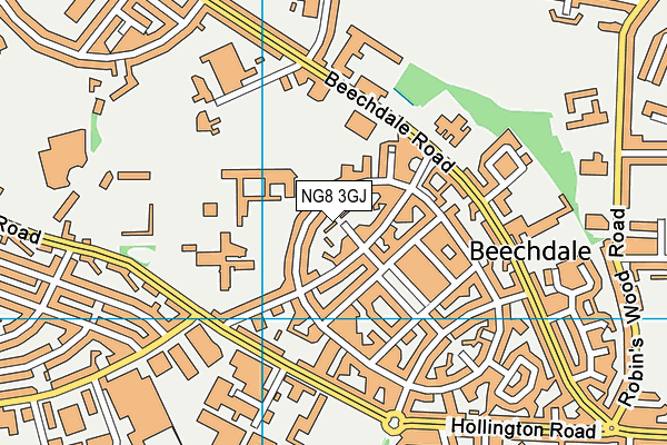 NG8 3GJ map - OS VectorMap District (Ordnance Survey) NG8 3GJ map - OS VectorMap District (Ordnance Survey)