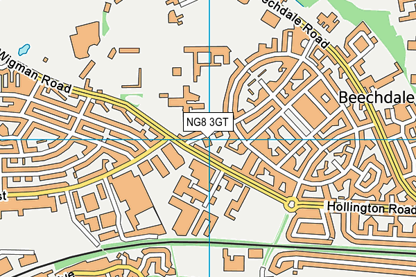 NG8 3GT map - OS VectorMap District (Ordnance Survey) NG8 3GT map - OS VectorMap District (Ordnance Survey)