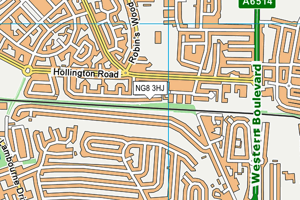 NG8 3HJ map - OS VectorMap District (Ordnance Survey) NG8 3HJ map - OS VectorMap District (Ordnance Survey)
