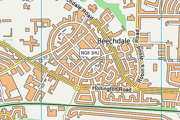 NG8 3HU map - OS VectorMap District (Ordnance Survey) NG8 3HU map - OS VectorMap District (Ordnance Survey)